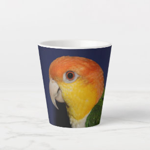 Tasse Latte Perroquet caïque coloré
