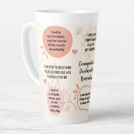 Tasse Latte Personalized Christian Daily Affirmations Quotes