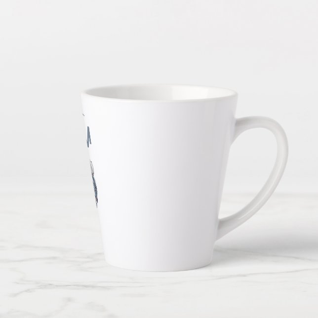Tasse Latte Personalized Super Mom with Son and Daughter Gift (Droite)