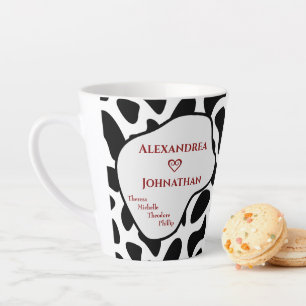 Tasse Latte Personnalisé Maman Papa Famille Moderne Personnal
