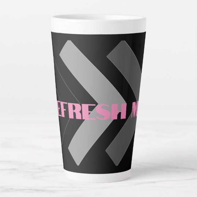 Tasse Latte Personnaliser Actualiser le texte de l'image Réuti (Devant)