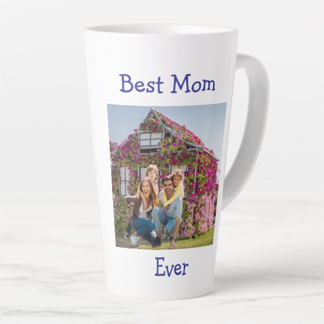 Tasse Latte Personnaliser la meilleure maman jamais (Angle droit)
