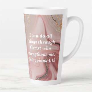 Tasse Latte Personnaliser l'écriture biblique personnalisée Ci