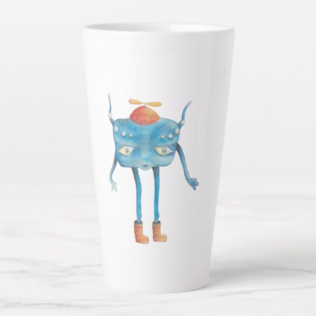 Tasse Latte Petit Alien Pi (Devant)