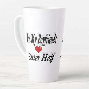 Tasse Latte Petit ami citation drôle texte noir