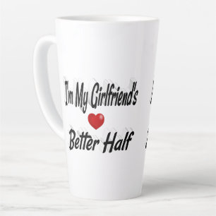 Tasse Latte Petite amie drôle citation texte noir
