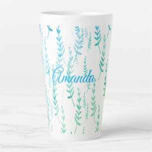 Tasse Latte Petites brindilles avec Feuilles