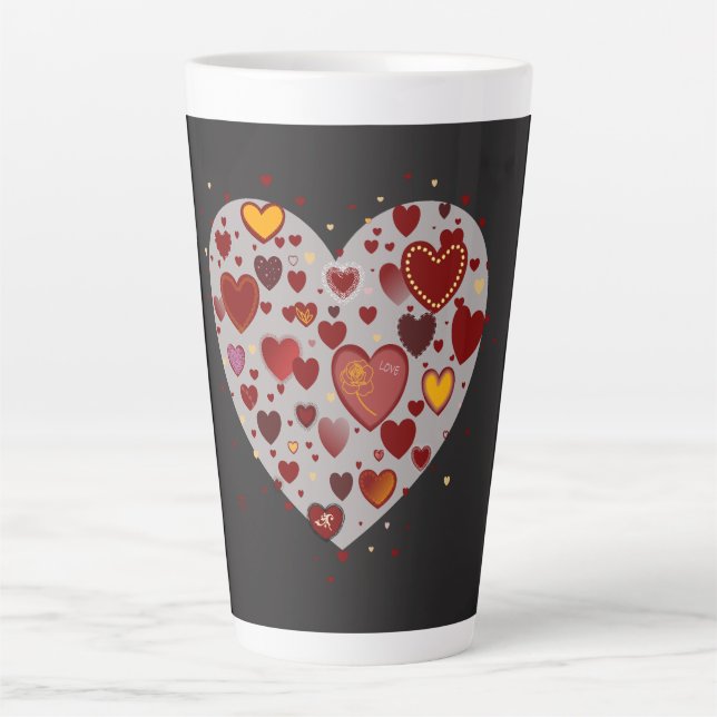 Tasse Latte Petits Coeurs (Devant)