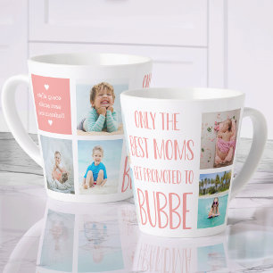 Tasse Latte Petits-enfants Bubbe Photo & Nom