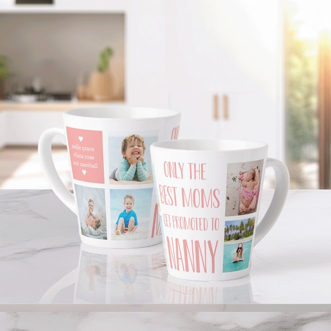Tasse Latte Petits-enfants nounou Photo et nom (Créateur téléchargé)