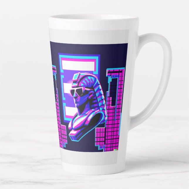 Tasse Latte Pharaon Synthwave (Droite)