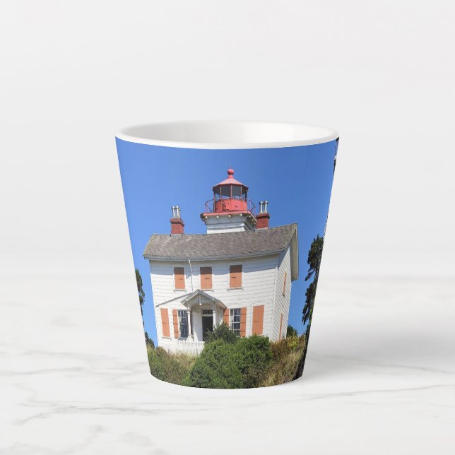 Tasse Latte Phare de Yaquina Bay, Newport, Oregon (Devant)