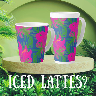 Tasse Latte Philodendron Hibiscus Tropical Tropical