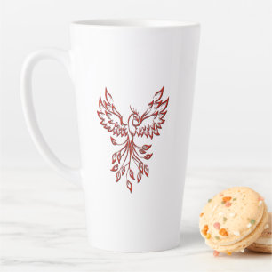 Tasse Latte Phoenix rouge feu
