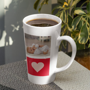 Tasse Latte Photo Collage Moderne & Best Mom Ever Cadeau