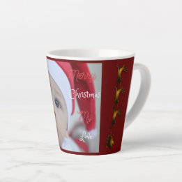 Tasse Latte Photo de bébé du Père Noël Noël Noël