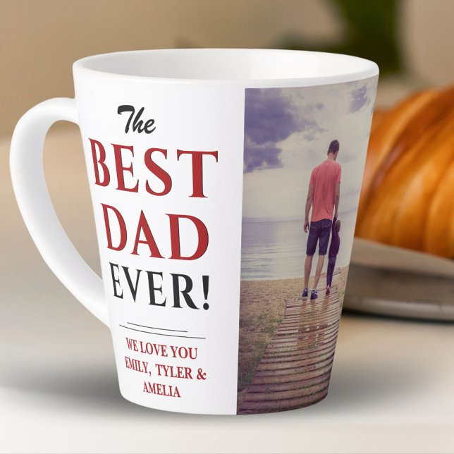 Tasse Latte Photo de la Fête des Pères du meilleur papa (Créateur téléchargé)
