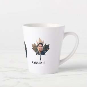 Tasse Latte Photo en forme de feuille d'érable sur mesure happ