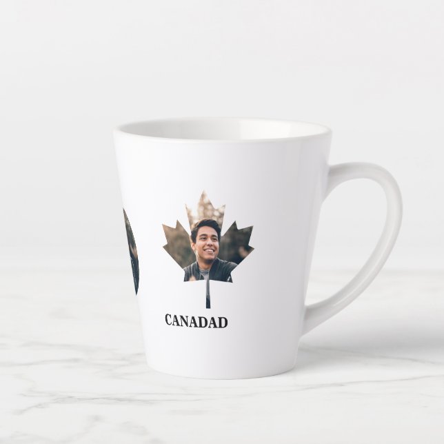 Tasse Latte Photo en forme de feuille d'érable sur mesure happ (Droite)