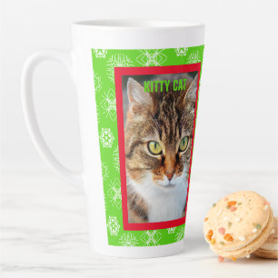 Tasse Latte Photo personnalisée de chat de animal de compagni