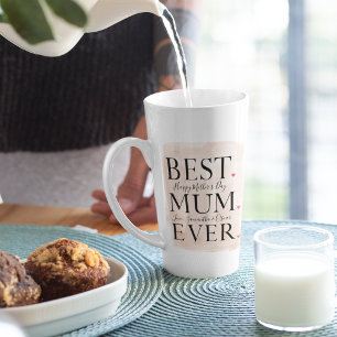Tasse Latte Photo Pink Happy Mothers Day