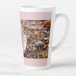 Tasse Latte Photo plage et coquillage personnalisée