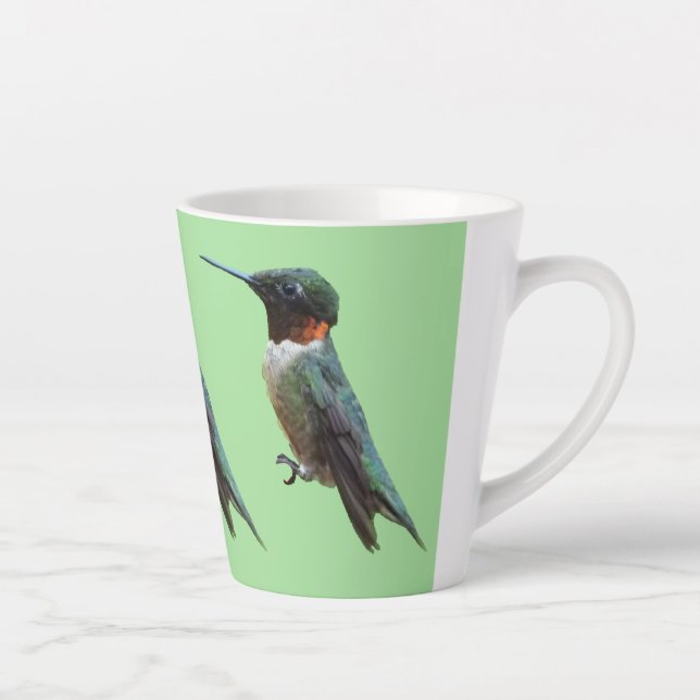 Tasse Latte Photographie d'oiseau de colibri à gorge rubis (Droite)