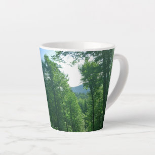 Tasse Latte Photographie du paysage de la forêt verte