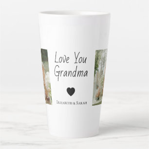 Tasse Latte Photos personnalisées & "Aimez-vous grand-mère