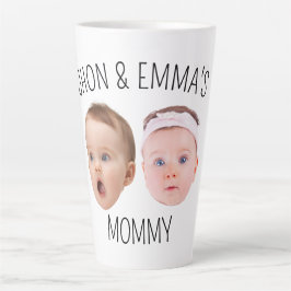 Tasse Latte Photos personnalisées Enfants, cadeau de la fête d