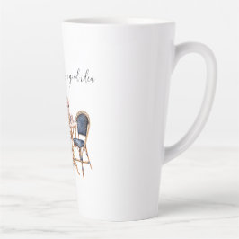 Tasse Latte Pink Blue Paris Table Baguettes