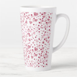 Tasse Latte Pink Lovely Hearts Pattern