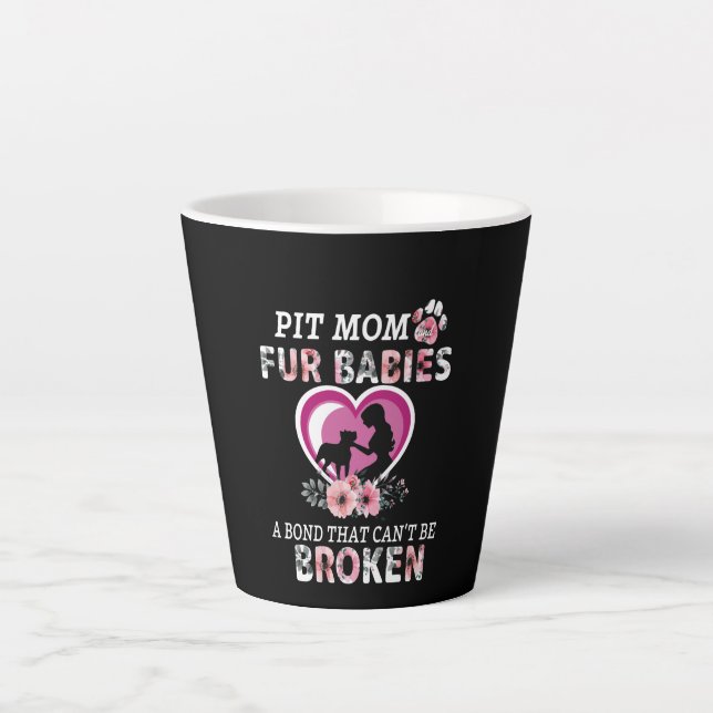 Tasse Latte Pitbull Pit Mom And Fur Baby Classy (Devant)