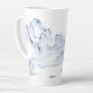 Tasse Latte PixDezine Blue Chinoiserie Valley Living Landscape