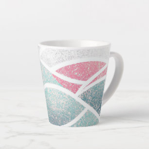 Tasse Latte Plage/côte vagues abstraites