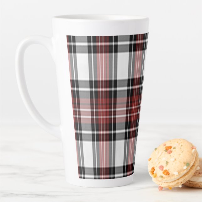 Tasse Latte Plaqué rouge et noir (En situation)