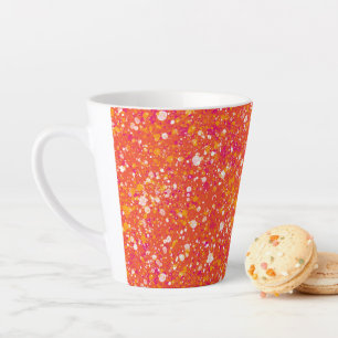 Tasse Latte Plat de Penelope Orange Artiste