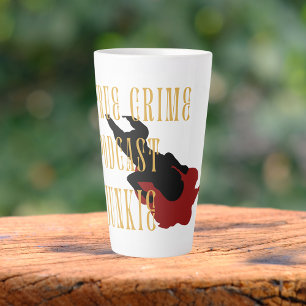 Tasse Latte Podcast sur le crime réel Junkie