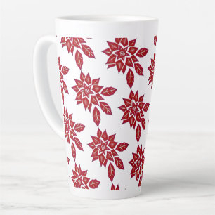 Tasse Latte Poinsettia (rouge)