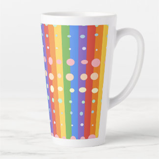 TASSE LATTE POINTS ARC-EN-CIEL RAYÉS