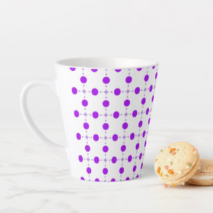 Tasse Latte Points violets, Motif à pois, Points, Pointillé