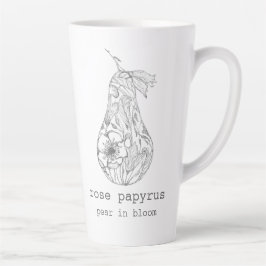 Tasse Latte Poire en Fleur Latte Mok