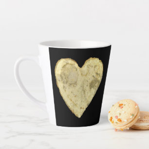 Tasse Latte Pomme de terre frite en forme de cœur