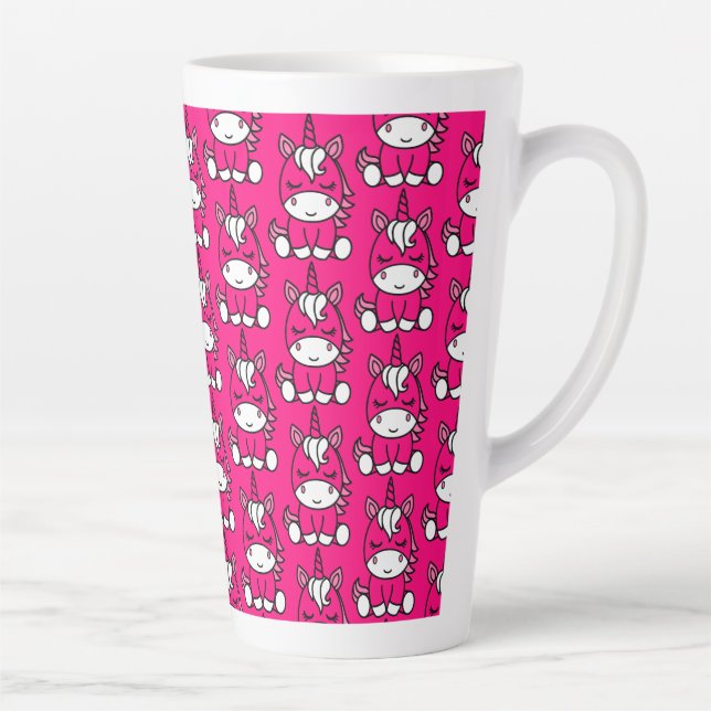 Tasse Latte Pony de licorne rose (Droite)