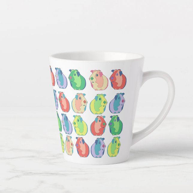 Tasse Latte Pop Art Guinea Pig Motif (Droite)