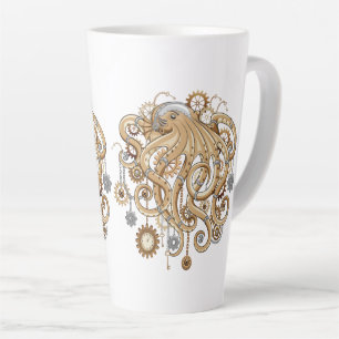 Tasse Latte Poulpe Steampunk Rétro Fantastique Mécanique