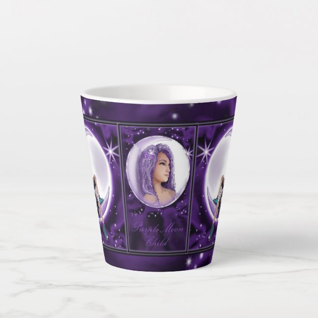 Tasse Latte Poussée Lune Feu Latte Enfant (Devant)