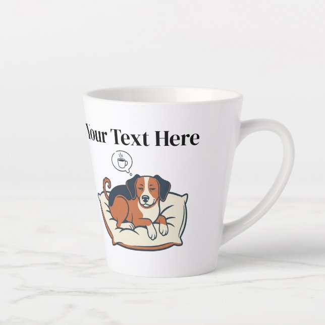 Tasse Latte Powered by Coffee & Dog Dreams (Droite)