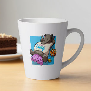 Tasse Latte Prenez-Le Facile Relaxant Rhino Drôle Piscine Cart