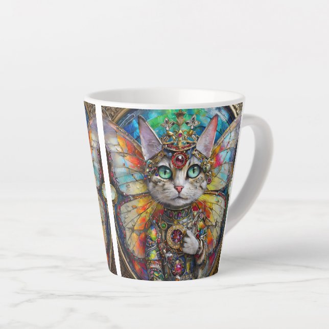 Tasse Latte Princesse Kitty Chat de la Brigade des papillons (Angle droit)